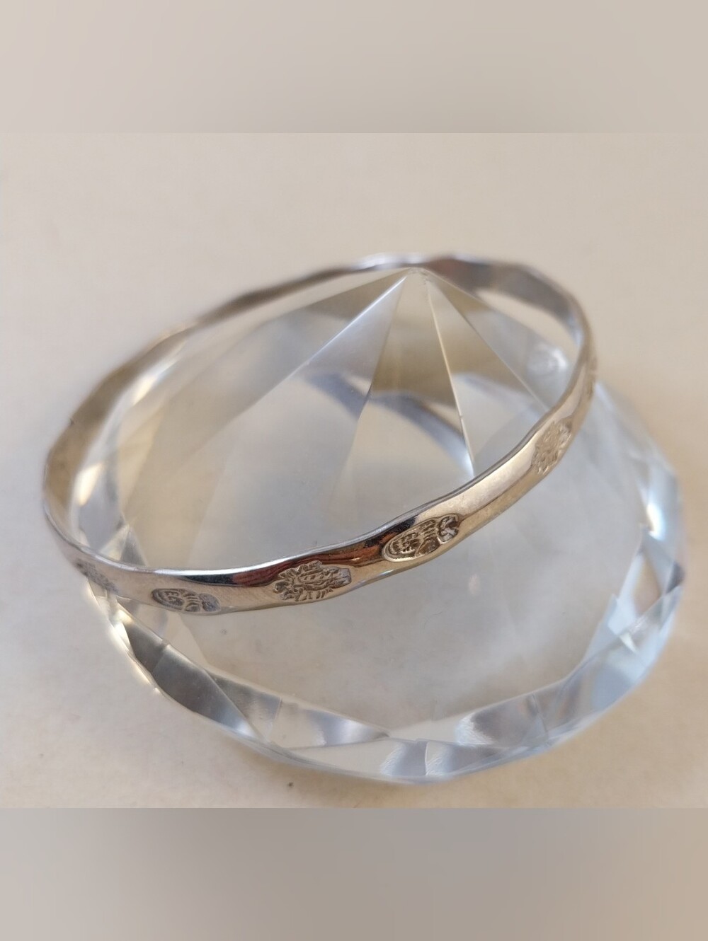 Sterling Silver Engraved Bangle Bracelet